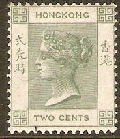 Hong Kong 1900 2c Dull green. SG56.