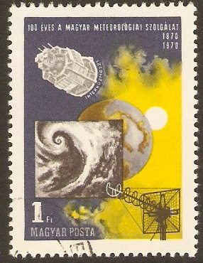 Hungary 1970 1fo Meteorological Service Stamp. SG2519.