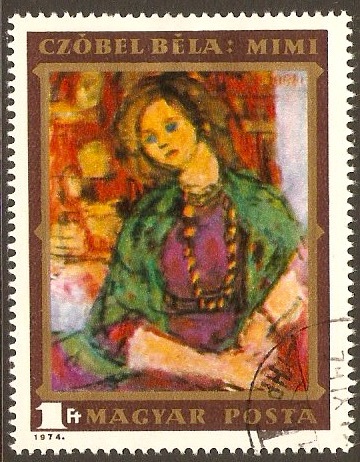 Hungary 1974 1fo Bela Czobel Commemoration Stamp. SG2904.