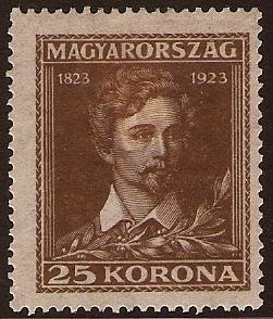 Hungary 1923 25k. (+25k.) Brown. SG430.