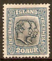 Iceland 1907 20a Blue. SG89.