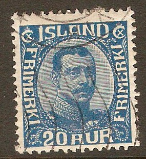 Iceland 1920 20a Blue. SG124.