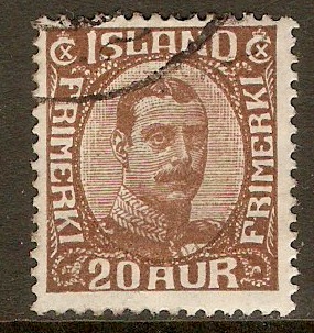 Iceland 1921 20a Brown. SG134.