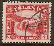 Iceland 1931 20a Scarlet. SG196.