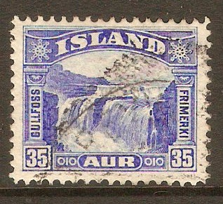Iceland 1931 35a Ultramarine. SG197.