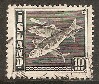 Iceland 1939 10a Grey-black - Atlantic Cod series. SG248.
