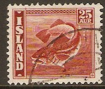 Iceland 1939 25a Brown-red. SG251.