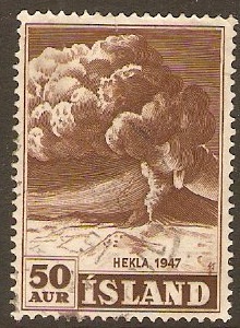 Iceland 1948 50a Dark brown. SG283.