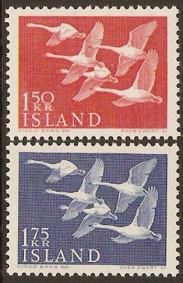 Iceland 1956 Northern Countries Stamps. SG344-SG345.