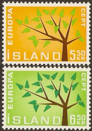 Iceland 1962 Europa Stamps. SG395-SG396.