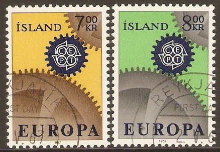 Iceland 1967 Europa Stamps Set. SG440-SG441.