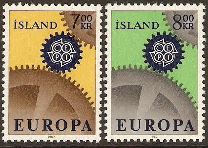 Iceland 1967 Europa Stamps. SG440-SG441.