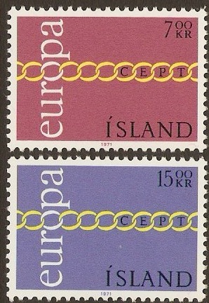 Iceland 1971 Europa Stamps. SG482-SG483.
