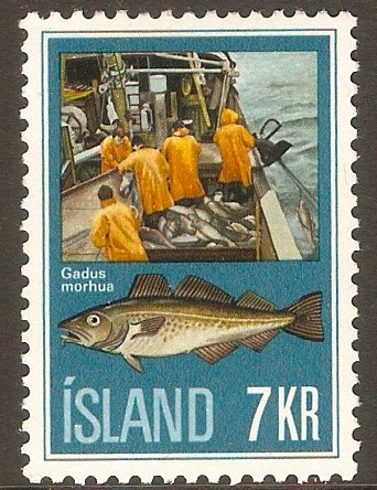 Iceland 1971 7k Fishing Series. SG489.