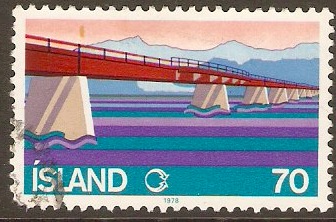 Iceland 1978 70k Skeidara Bridge Stamp. SG565.