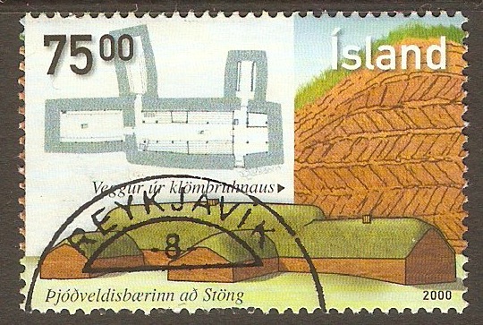 Iceland 2000 75k Viking Early Dwellings series. SG978.