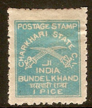 Charkhari 1909 1p Turquoise-blue. SG16.