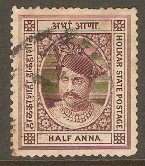 Indore 1889 a Dull violet. SG6.