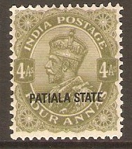 Patiala 1928 4a Sage-green. SG71.