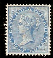 India 1873 a Blue (Die II). SG76.
