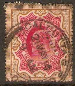 India 1902 2r Carmine and yellow-brown. SG139.