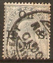 India 1902 3p Grey - Official stamp. SGO54.