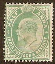 India 1906 a Green. SG149.