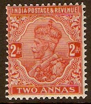 India 1932 2a Vermilion. SG236.