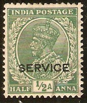 India 1932 a Green. SGO126.