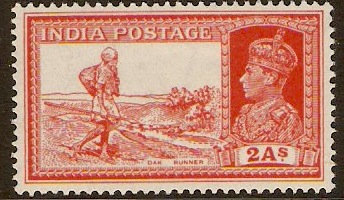 India 1937 2a Vermilion. SG251.