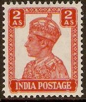 India 1940 2a Vermilion. SG270.