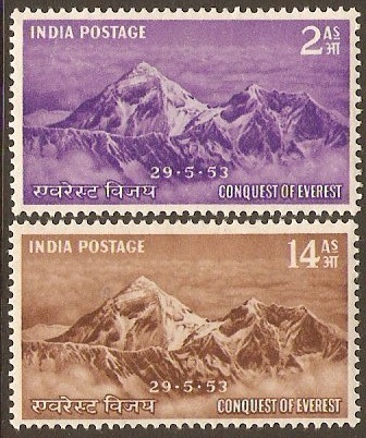 India 1953 Mount Everest Set. SG344-SG345.
