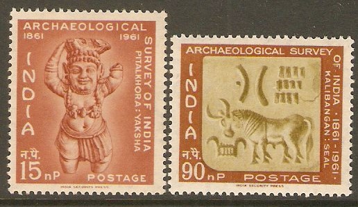 India 1961 Archaeological Survey Set. SG446-SG447.