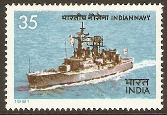 India 1981 35p Navy Day Stamp. SG1029.