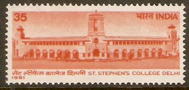India 1981 35p College Anniversary Stamp. SG998. - Click Image to Close