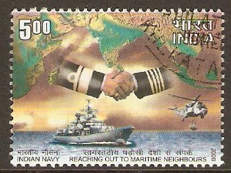 India 2008 5r Navy Day Stamp. SG2543.