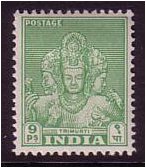 India 1949 9p Yellow-green. SG311.