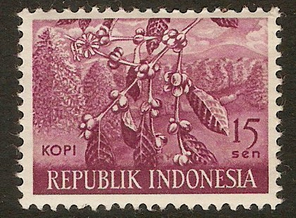 Indonesia 1960 15s Agricultural Products series. SG832.