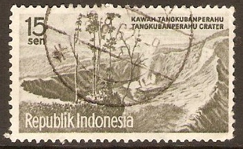 Indonesia 1961 15s Grey Tourist Series. SG853.
