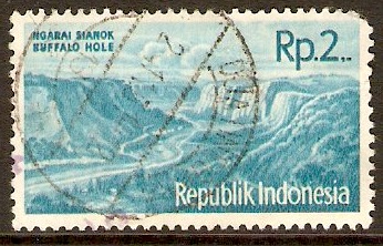 Indonesia 1961 2r Blue Tourist Series. SG860.