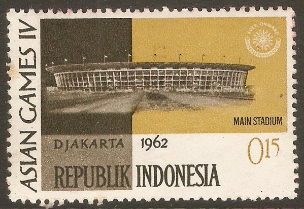 Indonesia 1962 15s Asian Games series. SG904.