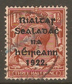 Ireland 1922 1d Red-brown. SG10.