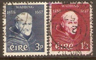 Ireland 1957 Father Wadding Anniversary set. SG170-SG171.