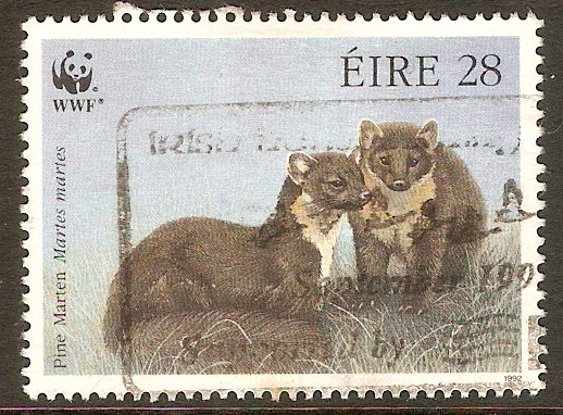 Ireland 1992 28p Endangered Species series - Pine Marten. SG848.