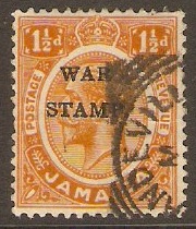 Jamaica 1917 1d Orange War Stamp. SG74.