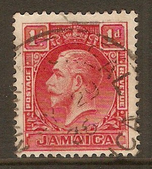 Jamaica 1929 1d Scarlet (Die II). SG108a.