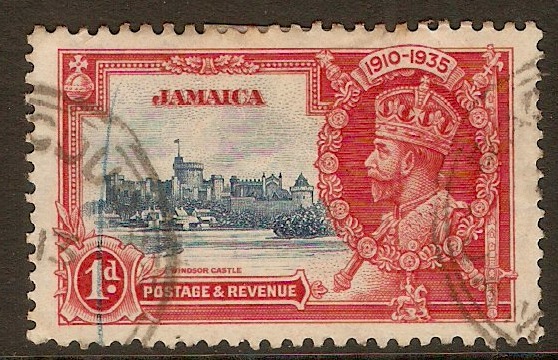 Jamaica 1935 1d Silver Jubilee Stamp. SG114.