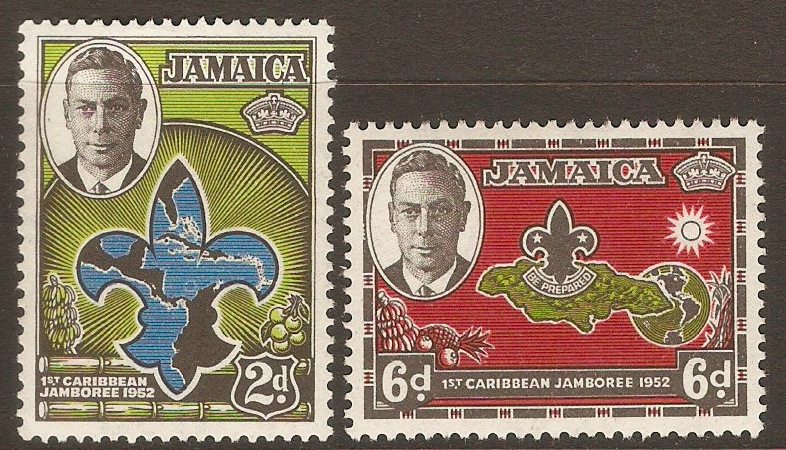 Jamaica 1952 Scout Jamboree Set. SG151-SG152.