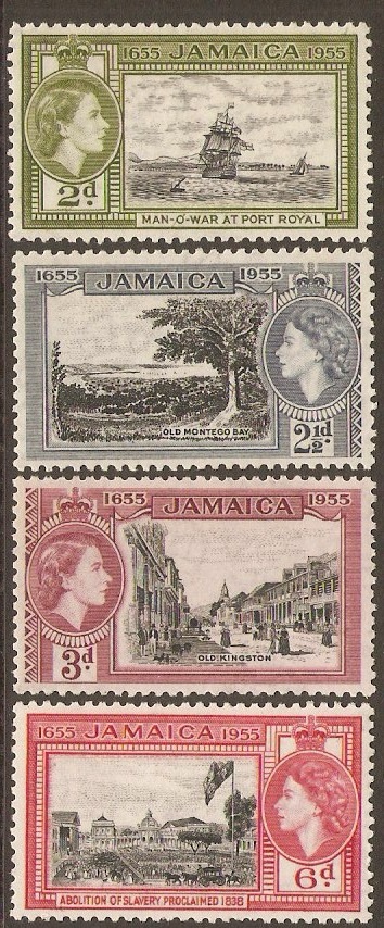 Jamaica 1955 Tercentenary Set. SG155-SG158.