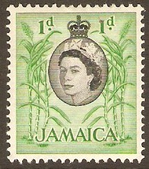 Jamaica 1956 1d Black and emerald. SG160.